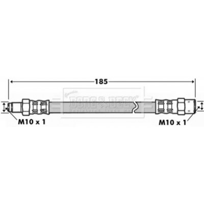 Тормозной шланг BBH6026 BORG and BECK - купить в магазине запчастей по Украине