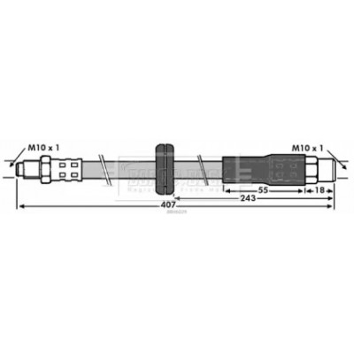 Тормозной шланг BBH6029 BORG and BECK - купить в магазине запчастей по Украине