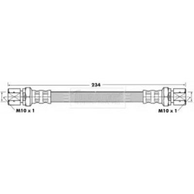 Тормозной шланг BBH6340 BORG and BECK - купить в магазине запчастей по Украине