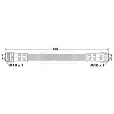 Тормозной шланг BBH6632 BORG and BECK - купить в магазине запчастей по Украине