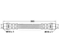 Тормозной шланг BORG and BECK BBH6634 BBH6634 BORG and BECK - купить в магазине запчастей по Украине