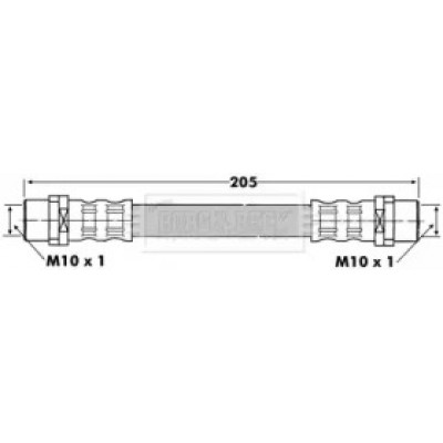 Тормозной шланг BBH6634 BORG and BECK - купить в магазине запчастей по Украине