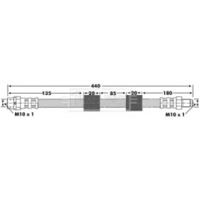 Тормозной шланг BBH6739 BORG and BECK - купить в магазине запчастей по Украине
