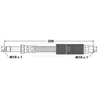 Тормозной шланг BBH6740 BORG and BECK - купить в магазине запчастей по Украине