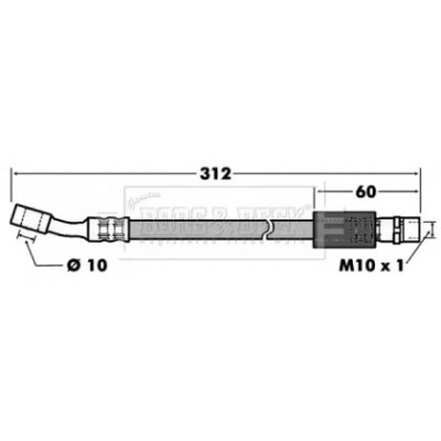 Тормозной шланг BBH6747 BORG and BECK - купить в магазине запчастей по Украине