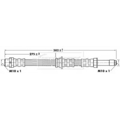Тормозной шланг BBH6763 BORG and BECK - купить в магазине запчастей по Украине