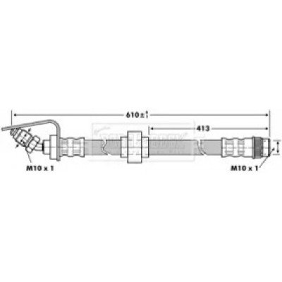 Тормозной шланг BBH6866 BORG and BECK - купить в магазине запчастей по Украине
