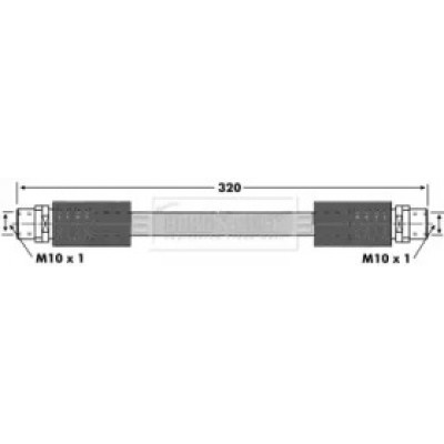 Тормозной шланг BBH6875 BORG and BECK - купить в магазине запчастей по Украине