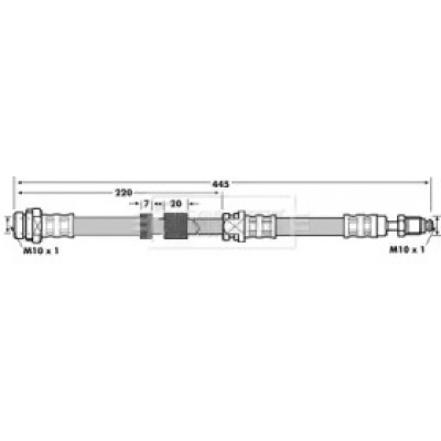 Тормозной шланг BBH7079 BORG and BECK - купить в магазине запчастей по Украине