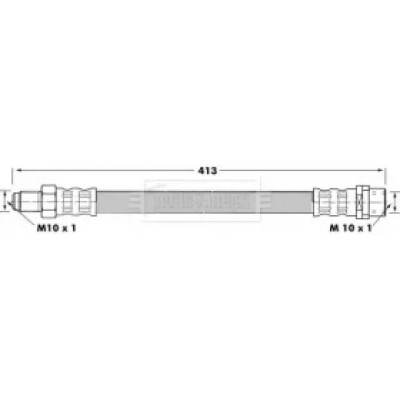 Тормозной шланг BBH7091 BORG and BECK - купить в магазине запчастей по Украине