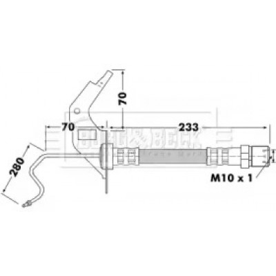 Тормозной шланг BBH7119 BORG and BECK - купить в магазине запчастей по Украине