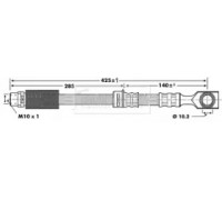 Тормозной шланг BORG and BECK BBH7124 BBH7124 BORG and BECK - купить в магазине запчастей по Украине