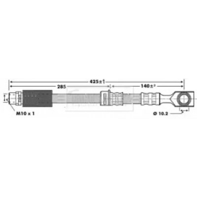 Тормозной шланг BBH7124 BORG and BECK - купить в магазине запчастей по Украине