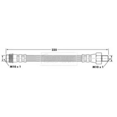 Тормозной шланг BBH7126 BORG and BECK - купить в магазине запчастей по Украине