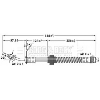 Тормозной шланг BBH7131 BORG and BECK - купить в магазине запчастей по Украине