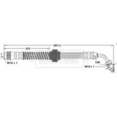 Тормозной шланг BBH7132 BORG and BECK - купить в магазине запчастей по Украине