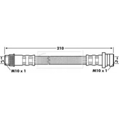 Тормозной шланг BBH7176 BORG and BECK - купить в магазине запчастей по Украине