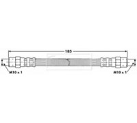 Тормозной шланг BORG and BECK BBH7187 BBH7187 BORG and BECK - купити в магазині запчастин по Україні