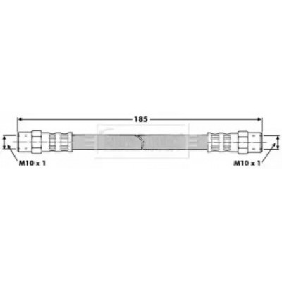 Тормозной шланг BBH7187 BORG and BECK - купить в магазине запчастей по Украине