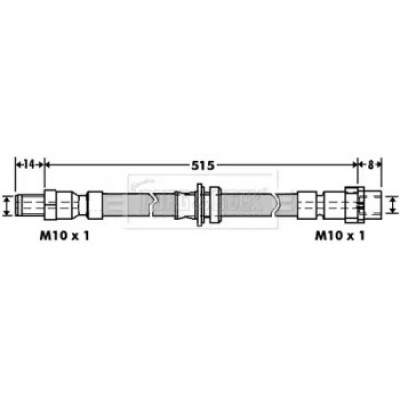 Тормозной шланг BBH7396 BORG and BECK - купить в магазине запчастей по Украине
