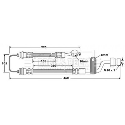 Тормозной шланг BBH7466 BORG and BECK - купить в магазине запчастей по Украине