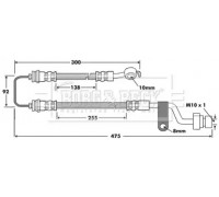 Тормозной шланг BORG and BECK BBH7467 BBH7467 BORG and BECK - купить в магазине запчастей по Украине