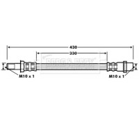 Тормозной шланг BORG and BECK BBH7496 BBH7496 BORG and BECK - купить в магазине запчастей по Украине