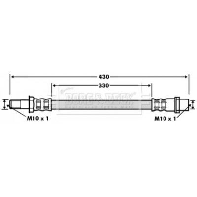Тормозной шланг BBH7496 BORG and BECK - купить в магазине запчастей по Украине