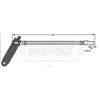 Тормозной шланг BBH7535 BORG and BECK - купить в магазине запчастей по Украине