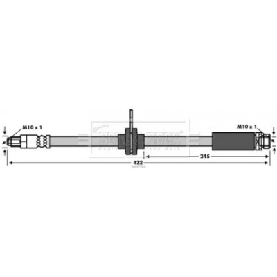 Тормозной шланг BBH7588 BORG and BECK - купить в магазине запчастей по Украине