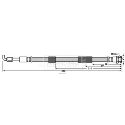 Тормозной шланг BBH7639 BORG and BECK - купить в магазине запчастей по Украине