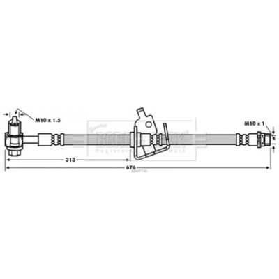 Тормозной шланг BBH7736 BORG and BECK - купить в магазине запчастей по Украине