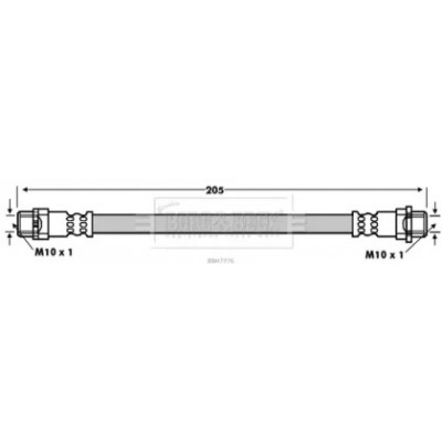 Тормозной шланг BBH7776 BORG and BECK - купить в магазине запчастей по Украине