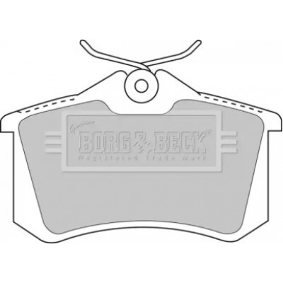 Комплект тормозных колодок, дисковый тормоз BBP1512 BORG and BECK - купить в магазине запчастей по Украине