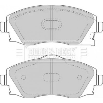 Комплект тормозных колодок, дисковый тормоз BBP1523 BORG and BECK - купить в магазине запчастей по Украине