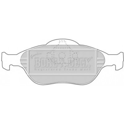 Комплект тормозных колодок, дисковый тормоз BBP1615 BORG and BECK - купить в магазине запчастей по Украине
