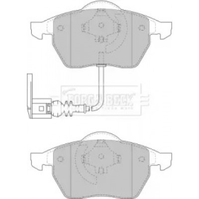 Комплект тормозных колодок, дисковый тормоз BBP1734 BORG and BECK - купить в магазине запчастей по Украине