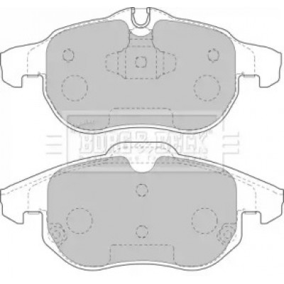 Комплект тормозных колодок, дисковый тормоз BBP1765 BORG and BECK - купить в магазине запчастей по Украине