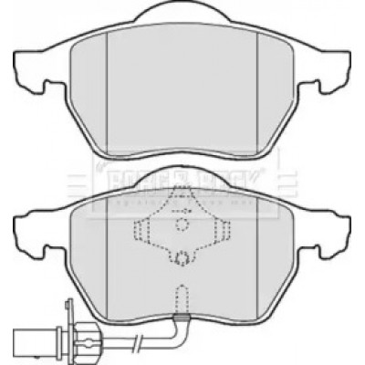 Комплект тормозных колодок, дисковый тормоз BBP1766 BORG and BECK - купить в магазине запчастей по Украине