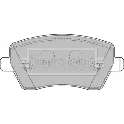 Комплект тормозных колодок, дисковый тормоз BBP1807 BORG and BECK - купити в магазині запчастин по Україні