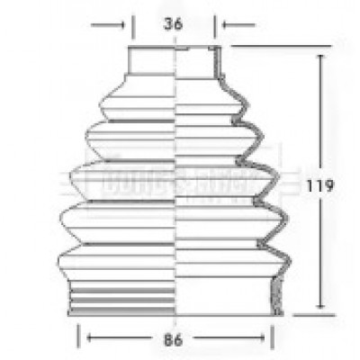 Пыльник, приводной вал BCB2280 BORG and BECK - купить в магазине запчастей по Украине