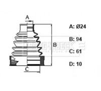 Пыльник, приводной вал BORG and BECK BCB6351 BCB6351 BORG and BECK - купить в магазине запчастей по Украине