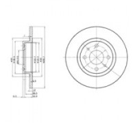 Тормозной диск DELPHI BG2411 BG2411 DELPHI - купить в магазине запчастей по Украине