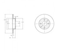 Тормозной диск DELPHI BG2458C BG2458C DELPHI - купить в магазине запчастей по Украине