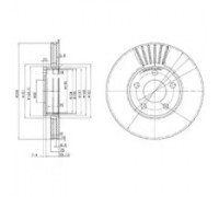 Тормозной диск DELPHI BG2745 BG2745 DELPHI - купить в магазине запчастей по Украине