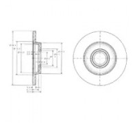 Тормозной диск DELPHI BG3416C BG3416C DELPHI - купить в магазине запчастей по Украине