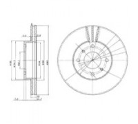 Тормозной диск DELPHI BG3596 BG3596 DELPHI - купить в магазине запчастей по Украине