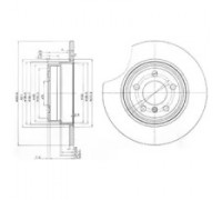 Тормозной диск DELPHI BG3629 BG3629 DELPHI - купить в магазине запчастей по Украине