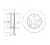 Тормозной диск DELPHI BG3671 BG3671 DELPHI - купить в магазине запчастей по Украине