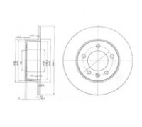 Тормозной диск DELPHI BG3681 BG3681 DELPHI - купить в магазине запчастей по Украине